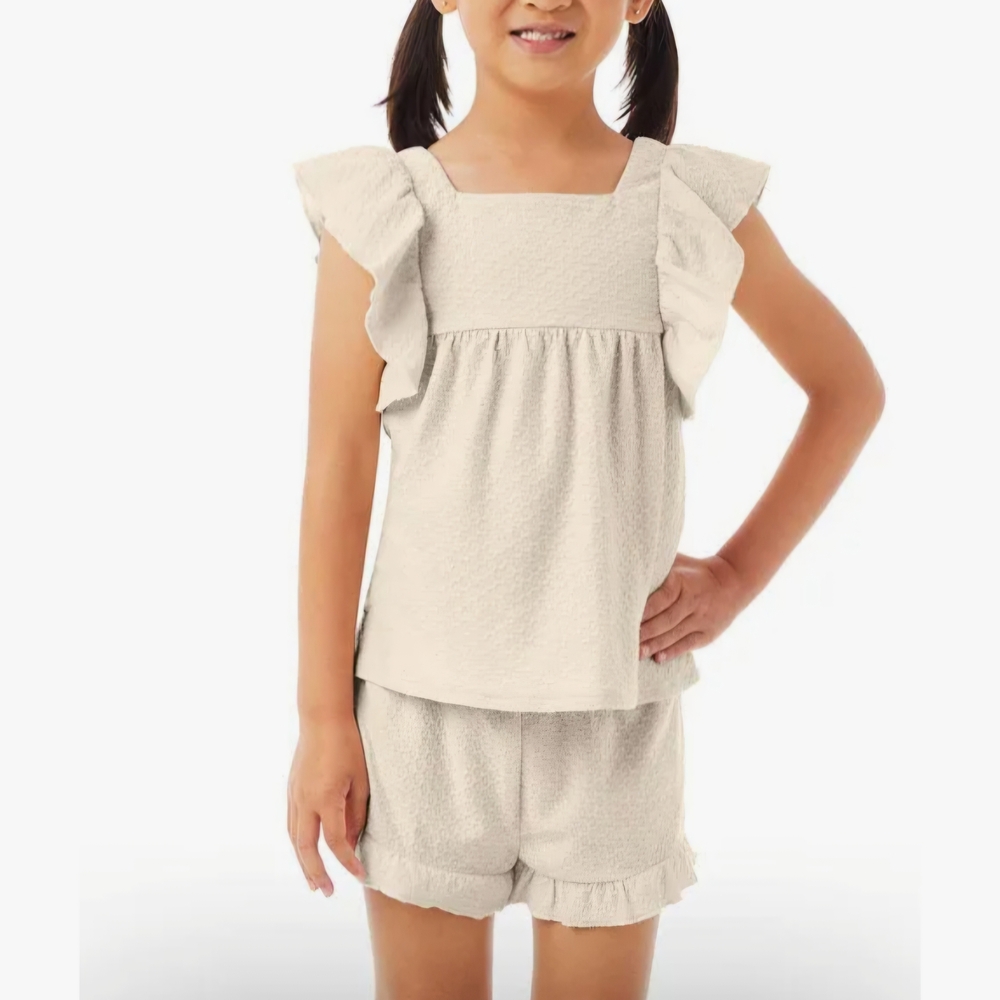 Kids Cream Playwear Set